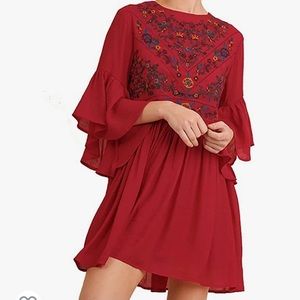 Umgee Boho Bliss Dress in strawberry-